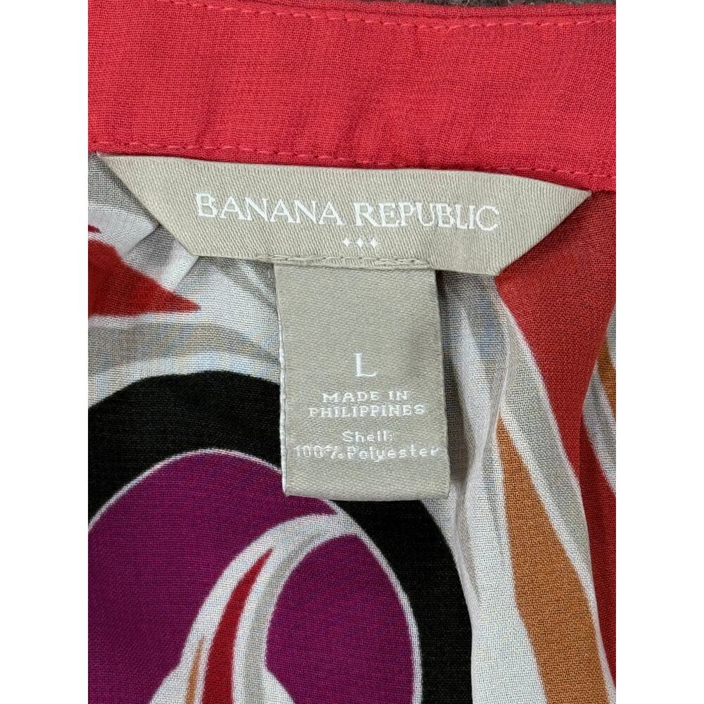 Banana Republic Psychedelic Abstract Swirl Blouse L - Picture 4 of 7